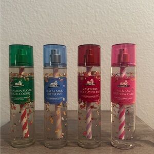 Bath & Body Works set - 4 body mists from the milk collection